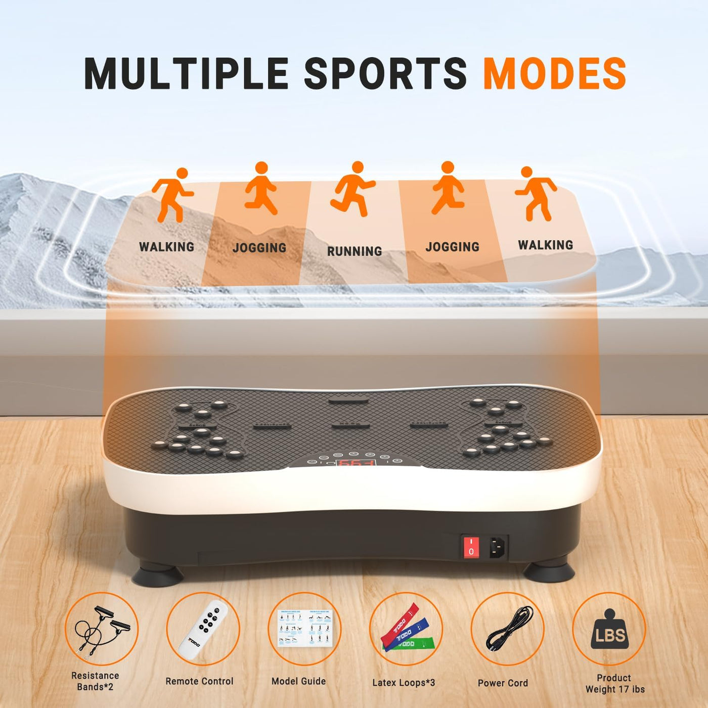 Vibration Plate Exercise Machine Whole Body Vibration Machine with Remote Control for Pain Relief, Lymphatic Drainage, Weight Loss